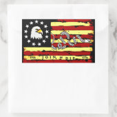 アメリカ革命旗！ 長方形シール (バッグ)