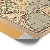 アメリカ革命植民地の地図 ポスター (角)