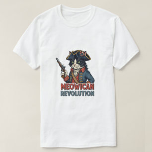 アメリカ革命 – 愛国的な猫Tシャツ Tシャツ