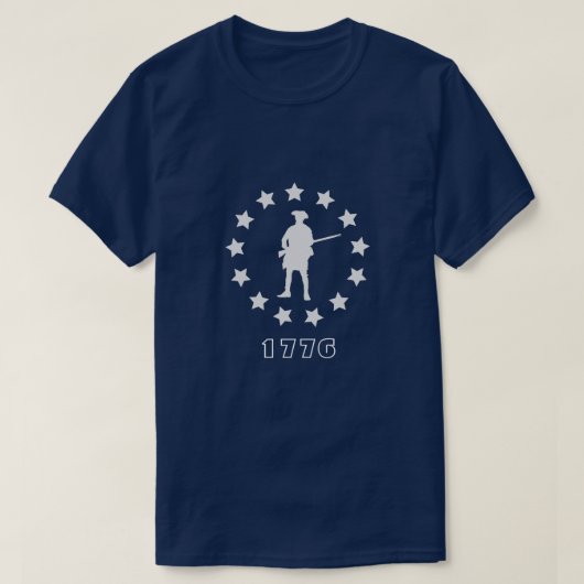 アメリカ革命-植民地兵士1776年 Tシャツ (デザイン正面)