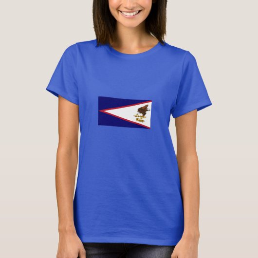 アメリカ領サモアの愛国的な旗 Tシャツ (正面)