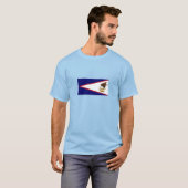 アメリカ領サモアの愛国的な旗 Tシャツ (正面フル)