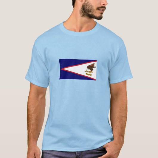アメリカ領サモアの愛国的な旗 Tシャツ (正面)