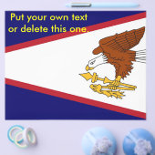 アメリカ領サモアの旗付きチラシ（アメリカ合衆国領） チラシ (シングル)