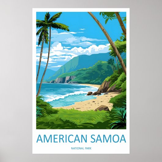 アメリカ領サモア国立公園の旅行印刷壁アート ポスター (正面)