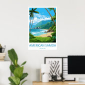 アメリカ領サモア国立公園の旅行印刷壁アート ポスター (ホームオフィス)