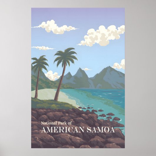 アメリカ領サモア国立公園トラベルポスター ポスター (正面)