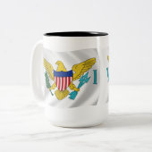 アメリカ領バージン諸島の国旗マグカップ ツートーンマグカップ (正面左)