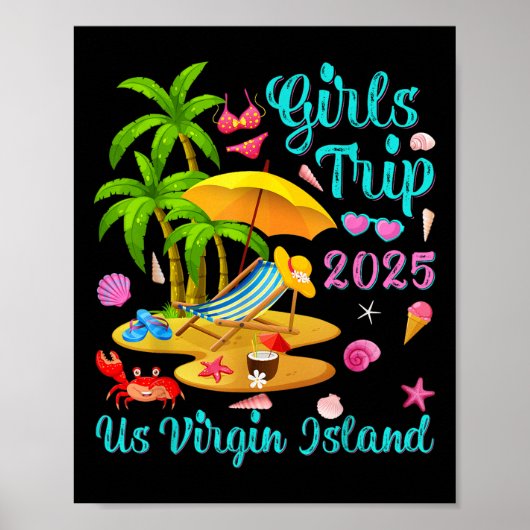 アメリカ領バージン諸島の夏休み女子旅 2025 ポスター (正面)