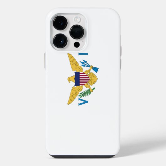 アメリカ領バージン諸島の旗 iPhoneケース (裏面)