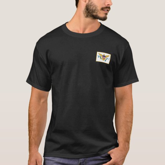 アメリカ領バージン諸島の旗Tシャツ Tシャツ (正面)