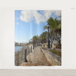 アメリカ領バージン諸島 セントクロイ島 風景のウォーターフロント タペストリー