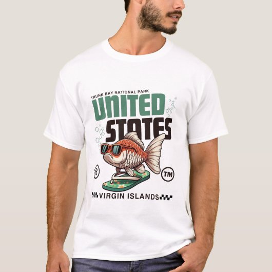アメリカ領バージン諸島: 湾の公園 Tシャツ (正面)