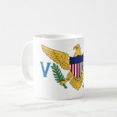 アメリカ領ヴァージン諸島の愛国的な旗 コーヒーマグカップ (正面左)