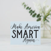 アメリカ頭が切れるを再びアンチトランプ耐性にする ポストカード (スタンド正面)