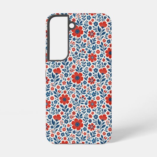 アメリカ風の花柄 SAMSUNG GALAXYケース (裏面)