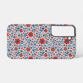 アメリカ風の花柄 SAMSUNG GALAXYケース (裏面横)