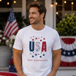 アメリカ風パーソナライズド・パトリオティック メンズTシャツ モダン Tシャツ