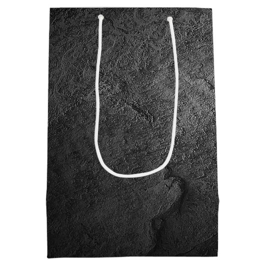 アメリカ飛んでいる国旗を掲げたハゲのワシ ミディアムペーパーバッグ (裏面)