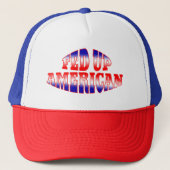 アメリカ食べ物を与えの赤白青を増やす キャップ (正面)