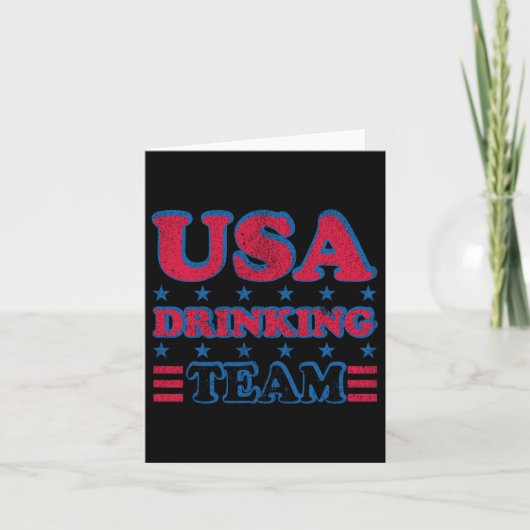 アメリカ飲みチーム7月4日インディペンデンスデイDru カード (正面)
