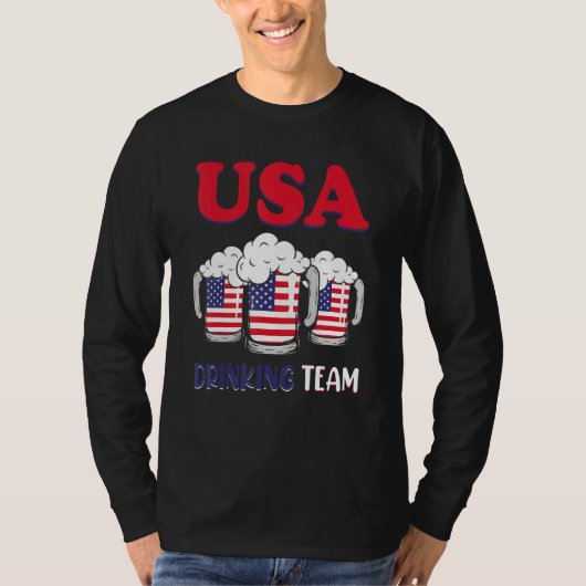 アメリカ飲酒チーム 7月4日 Tシャツ (正面)