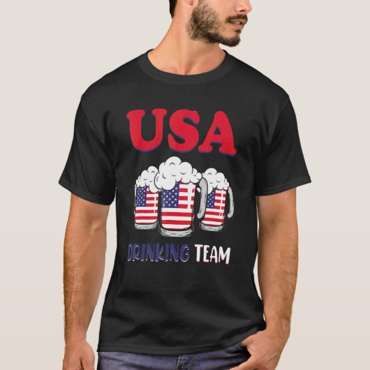 アメリカ飲酒チーム  7月4日 Tシャツ (正面)