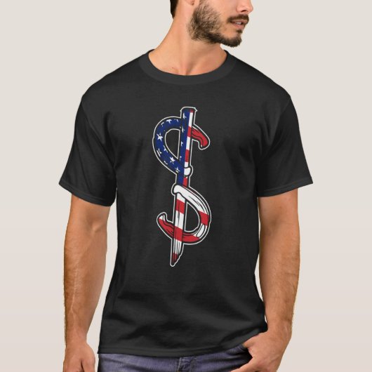 アメリカ馬蹄投げ旗 Tシャツ (正面)