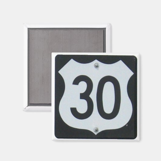アメリカ高速道路30標識 マグネット (正面/裏面)