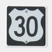 アメリカ高速道路30標識 マグネット (正面)