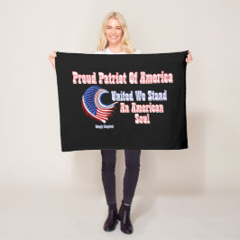アメリカ魂を持つ誇り高き愛国者 フリースブランケット
