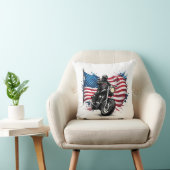 アメリカ鮮やか国旗を掲げたライダー クッション (椅子)