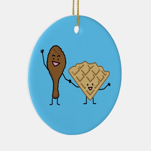 アメリカ鶏およびワッフル及び南料理 セラミックオーナメント (右)