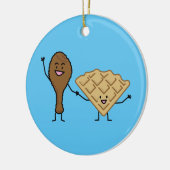 アメリカ鶏およびワッフル及び南料理 セラミックオーナメント (左)