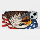 アメリカ鷲のiPhone 15 Plusケース iPhoneケース (裏面横)