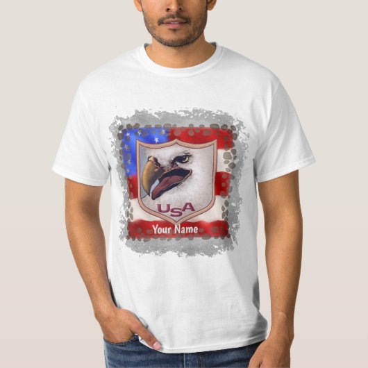 アメリカ鷲シールドTシャツ Tシャツ (正面)