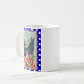 アメリカ鷲七月四日愛国旗 コーヒーマグカップ (正面左)