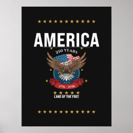 アメリカ鷲旗 250周年記念 1776 2026 ポスター