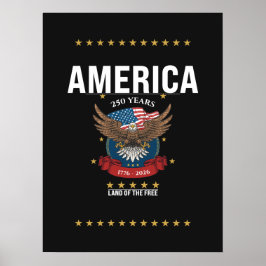 アメリカ鷲旗 250周年記念 1776 2026 ポスター