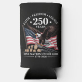 アメリカ鷲250周年記念 スリム缶クーラー (裏面)