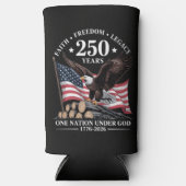 アメリカ鷲250周年記念 スリム缶クーラー (正面)