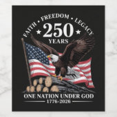 アメリカ鷲250周年記念 ワインラベル (シングルラベル)