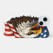 アメリカ鷲 iPhone 15ケース (裏面横)
