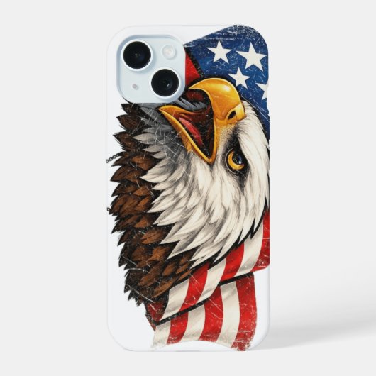 アメリカ鷲 iPhone 15ケース (裏面)