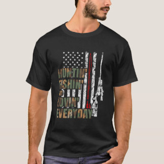 アメリカ鹿狩猟の日常 ハンティング フィッシング ラブ Tシャツ