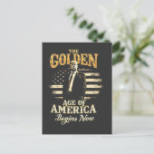 アメリカ黄金時代がトランプ4日に始まる ポストカード (スタンド正面)