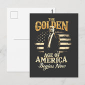 アメリカ黄金時代がトランプ4日に始まる ポストカード (正面/裏面)