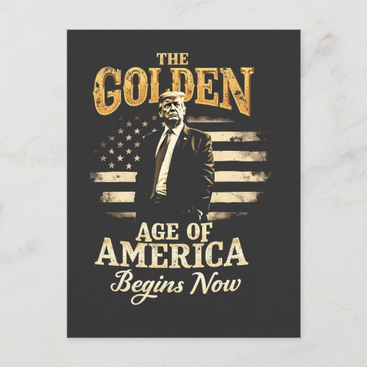 アメリカ黄金時代がトランプ4日に始まる ポストカード (正面)