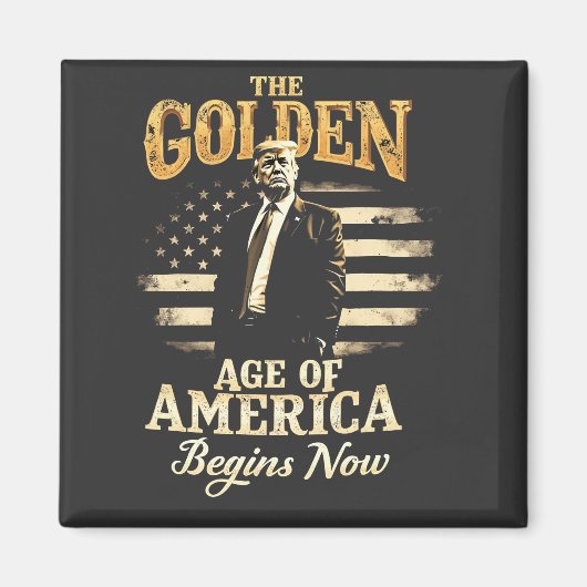 アメリカ黄金時代がトランプ4日に始まる マグネット (正面)