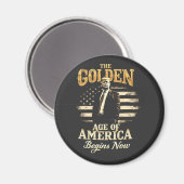 アメリカ黄金時代がトランプ4日に始まる マグネット (正面/裏面)